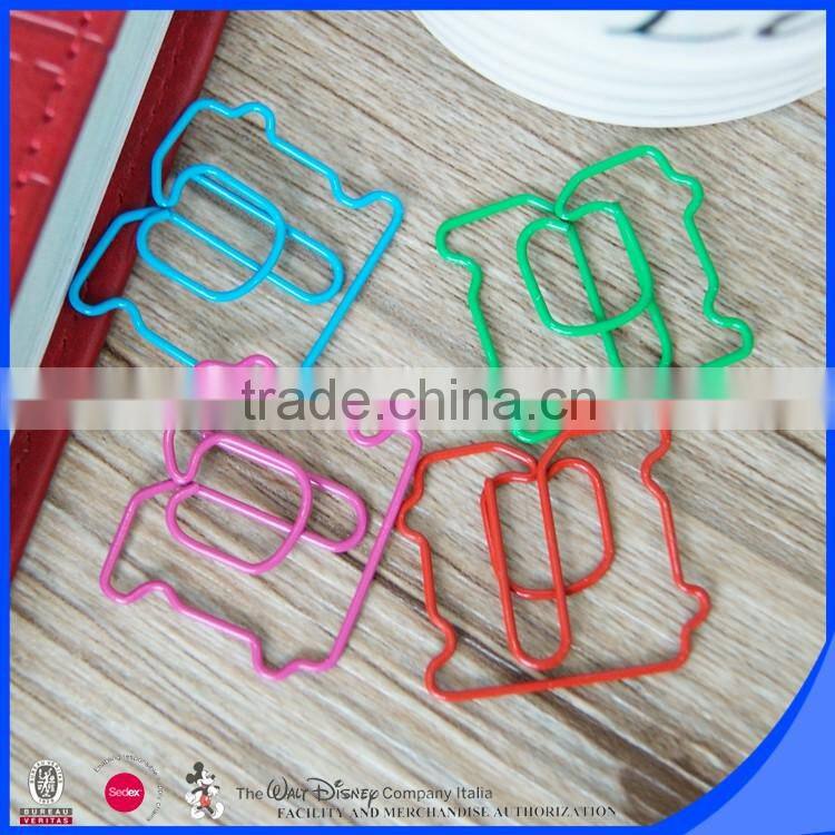 Factory produce colorful personalized plastic paper clip