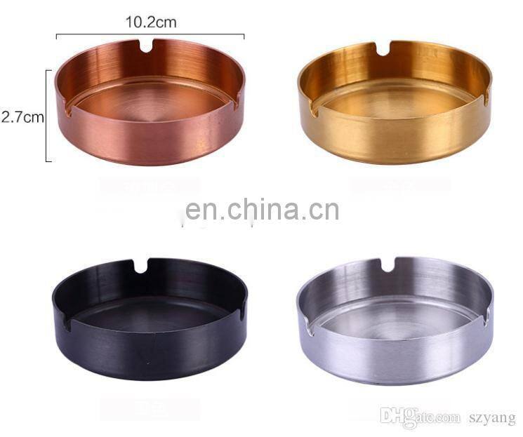 metal shiny gold leaf ashtray