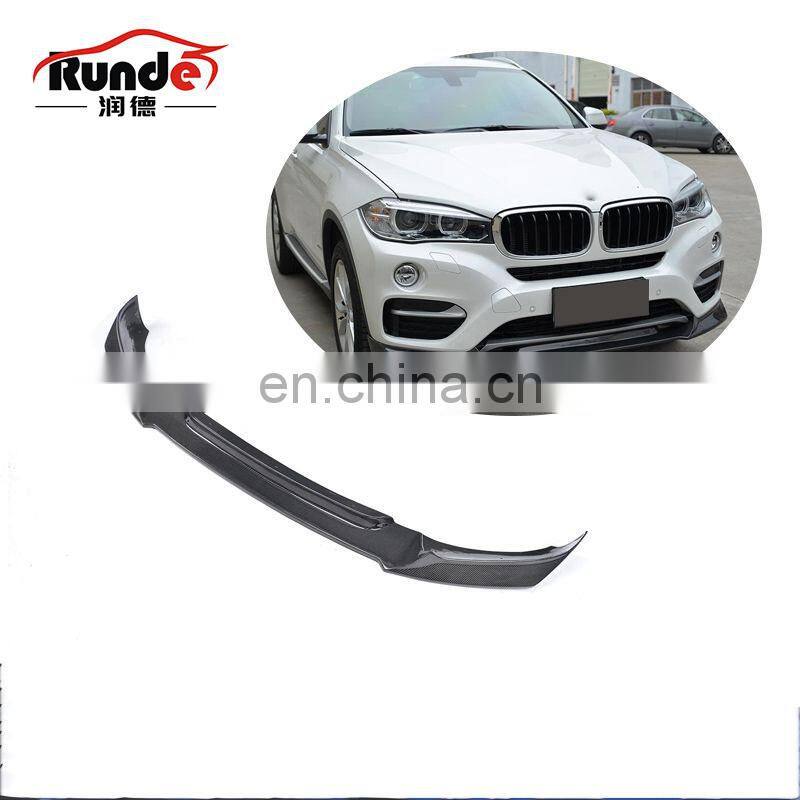Runde Suitable For 15-18 Bmw X6 M-tech Carbon Fiber Front Lip Spoiler Front Shovel