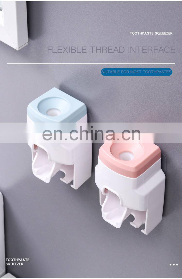 Creative Wall Mount Automatic Toothpaste Dispenser Bathroom Accessories Waterproof Lazy Toothpaste Squeezer Toothbrush Holder