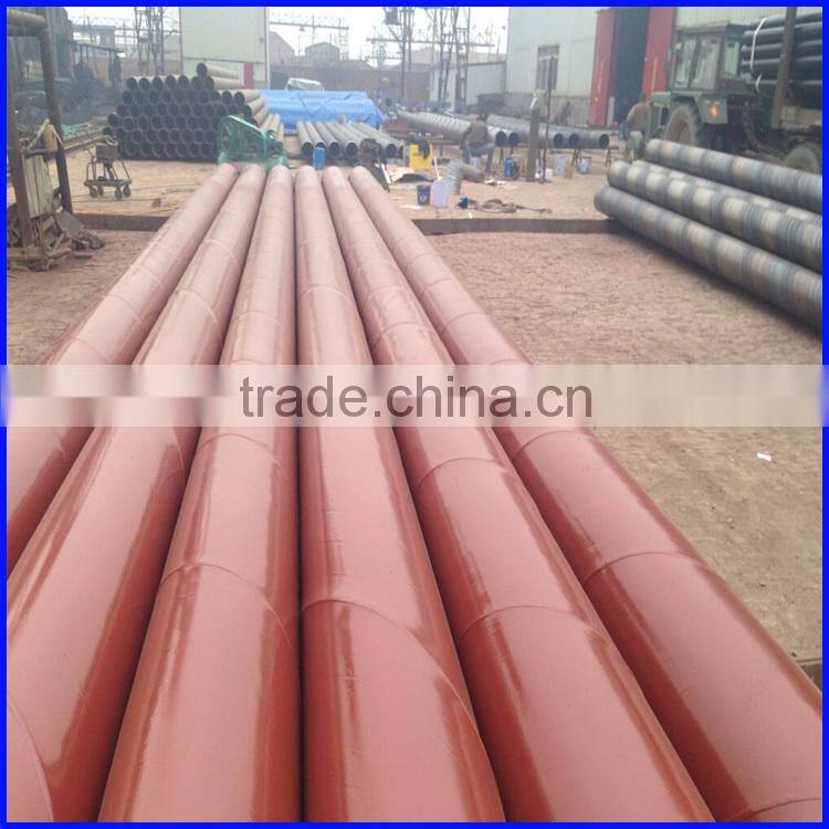 Flange connection inside PE plastic coated hot water transfer steel pipe