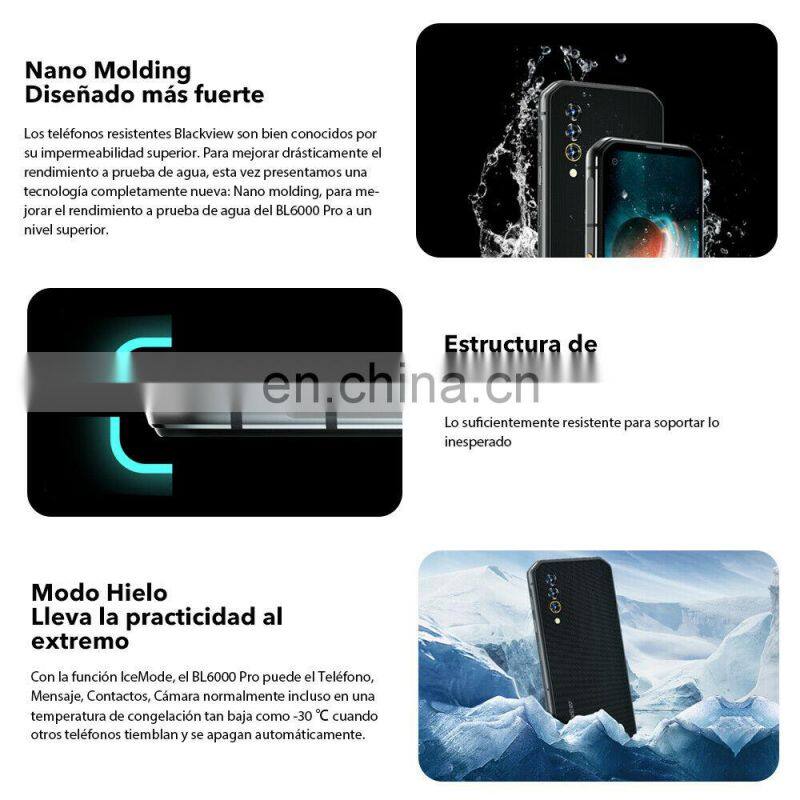 Blackview BL6000 Pro 5G Phone IP68 Waterproof 48MP Triple Camera 8GB RAM 256GB ROM 6.36 Inch FHD+ Global Version 5G Mobile Phone