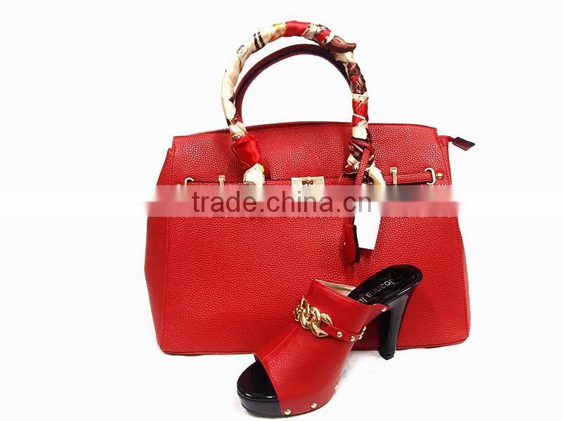 2016 hot selling lady shoes. big lady bags with matching shoes JA105-2