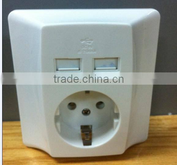 Germany Socket with USB/Germany USB wall socket