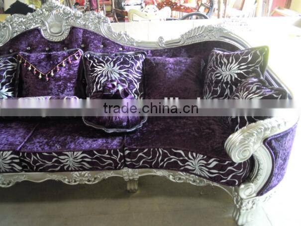 Graceful European noble living room wooden sofa sets