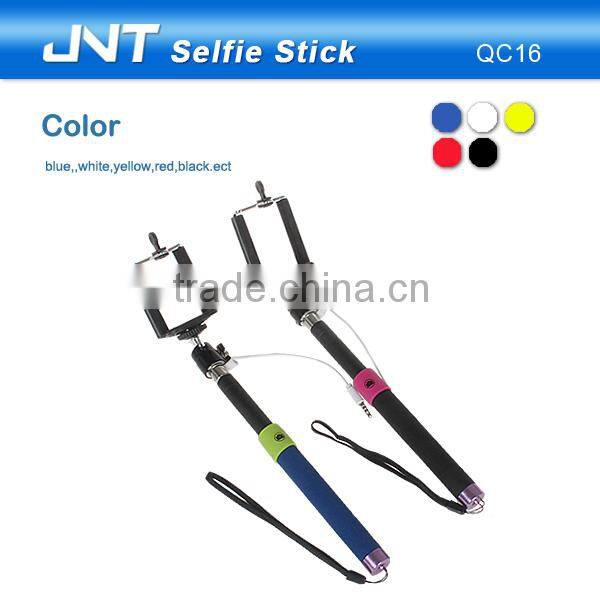 360 degree rotating folding wire selfie stick for phones QC16