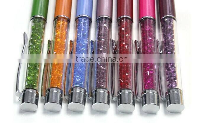 Promotional gift item crystal ballpoint pen with key chain