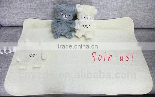 Baby Blanket Coral Fleece with Animal Toy/Baby Soft Toy Blanket 59*89cm