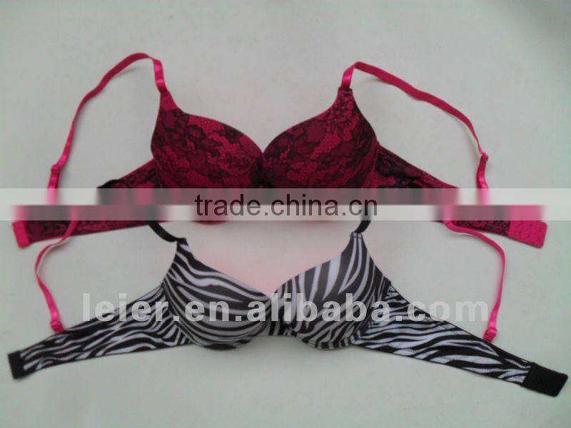 Fashion red sexy lace padded women bra,sexy lady bra