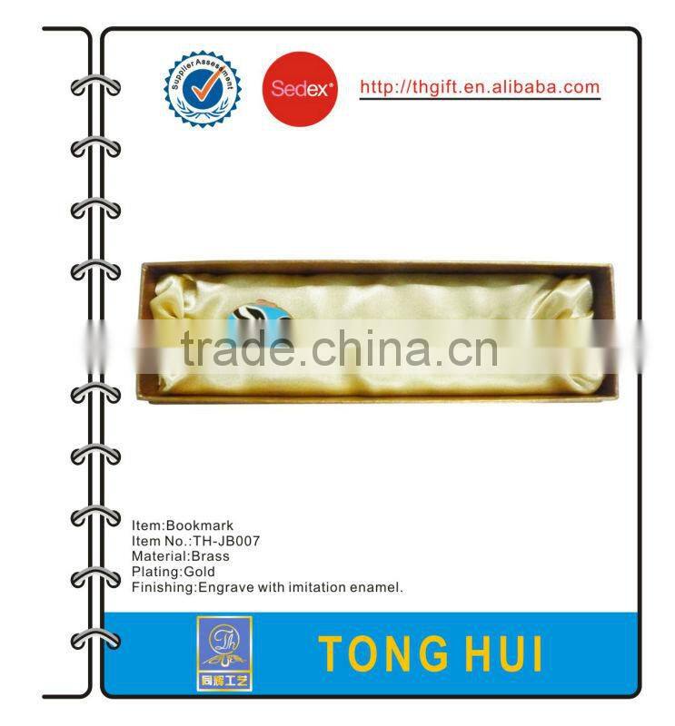 Bloom/flowers design metal bookmark with no colors