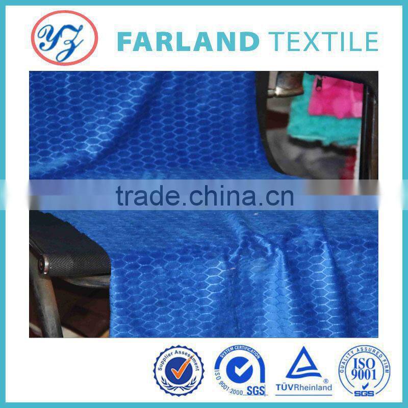 Super soft embossed clinquant velvet fabric