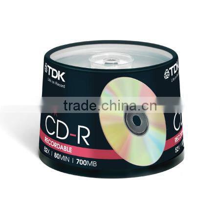 TDK A+ Printable CD-R, blank cd 52X 700MB, Made in Taiwan product.