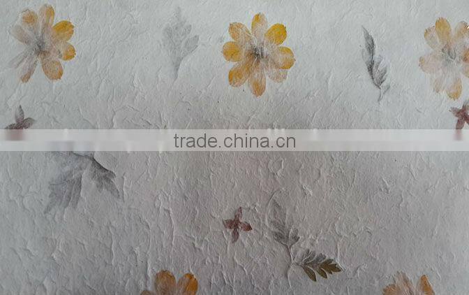 handmade paper wiht petals and leaves HPP002
