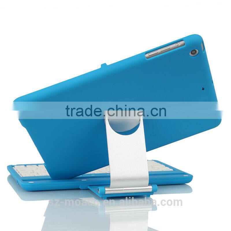 For iPad mini 2 Bluetooth Keyboard Case Cover with Stand and 360 Degree Rotating, bluetooth keyboard case for ipad mini 2