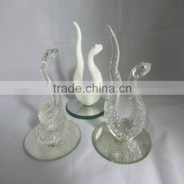 glass snake pendant with mirror bottom