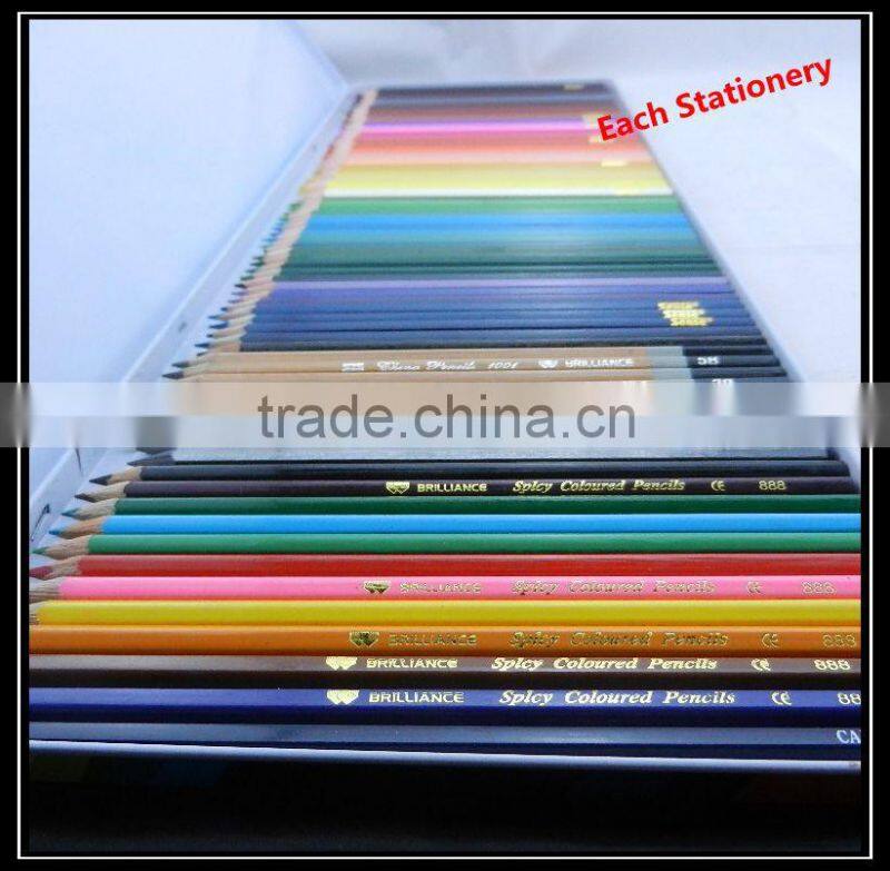 100pcs 7'' Muilt Coloring Pencil Set High Grade Wood Color Pencil Set In Metal Box