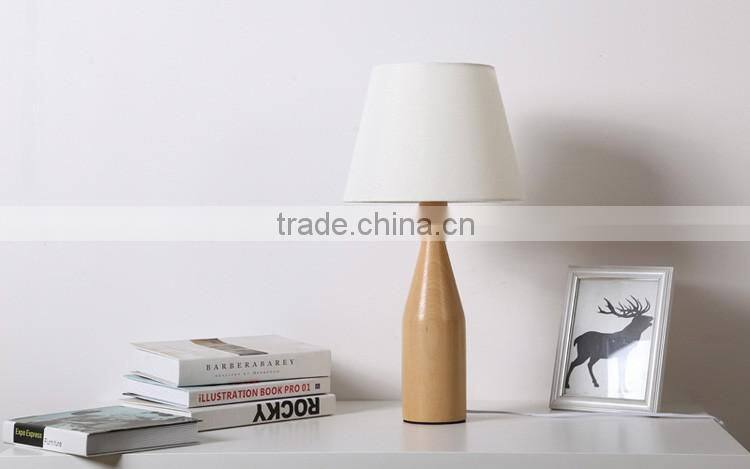 2016 Wholesale indoor furniture antique oak wood table lamps LED Wood table Light JK-879-15 LED Wood table lamp