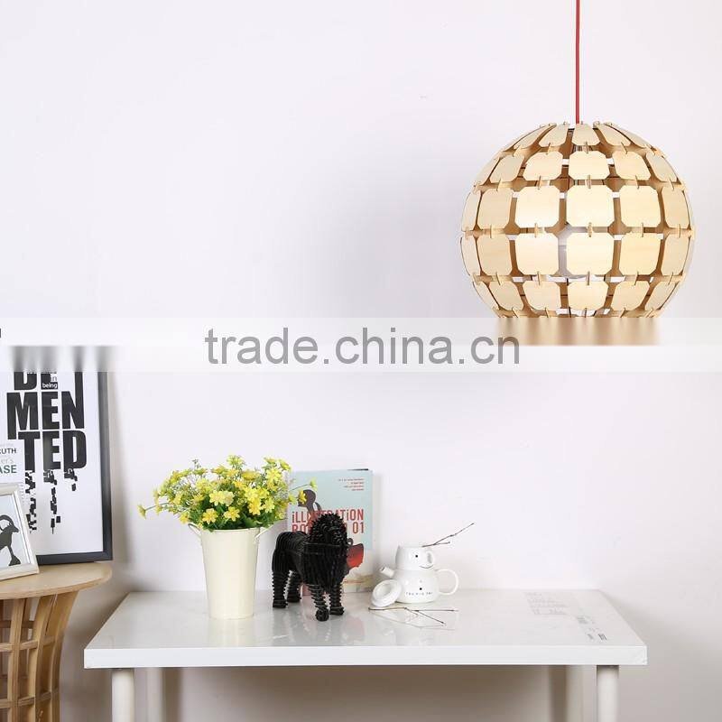 Hot sale wood art decor pendant pine cone lamp wood chandelier light JK-8005B-31 LED pendant light