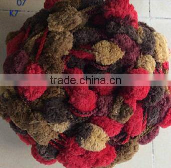 Hat Fashion ladder fancy yarn ball handknitting pom yarn