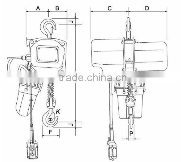 Electric Hoist Crane 0.5T To 3T