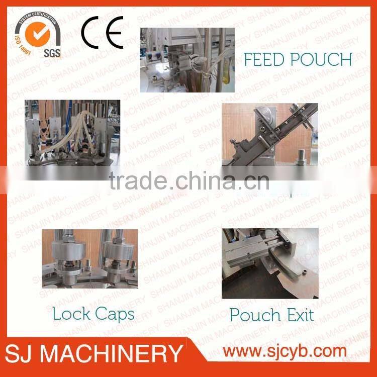 price juice pouch filling machine /soft drink pouch filling capping machine
