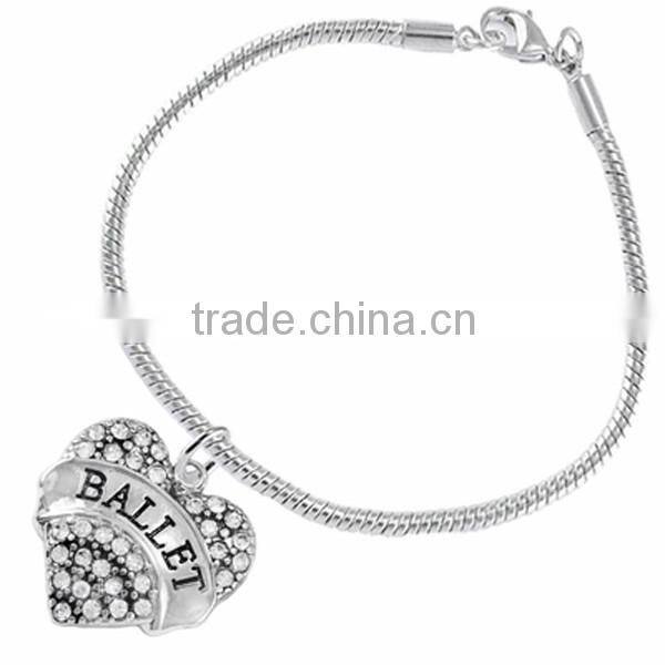 Genuine Austrian Clear Crystal "Orchestra" Charm Chain Link Bracelet