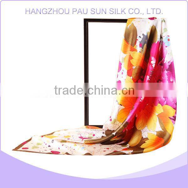 Wholsale best quality fashionable hand rolled scarf yellow