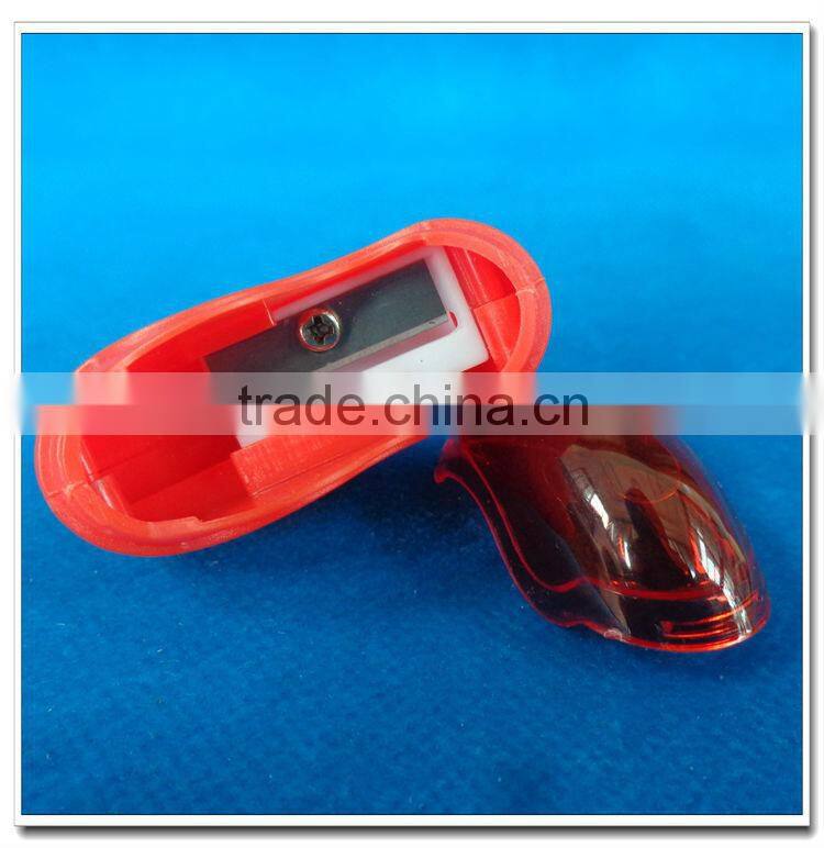 Round factory plastic pencil sharpener with eraser