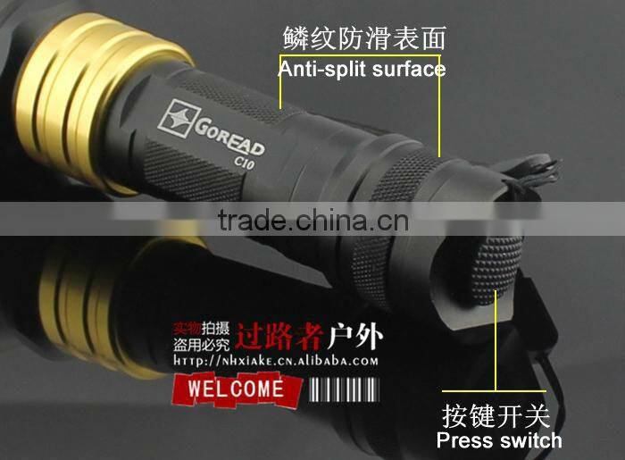 Goread C10 flashlight 3W high bright rechargeable