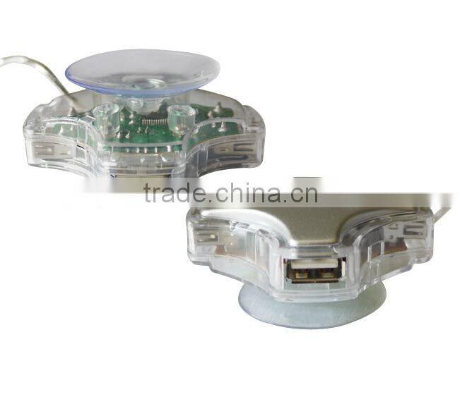 Most popular Christmas gift Hot sale ABS material 4 ports colorful usb cable hub /splitter 2.0 for laptop,pc,keybord,u-disk