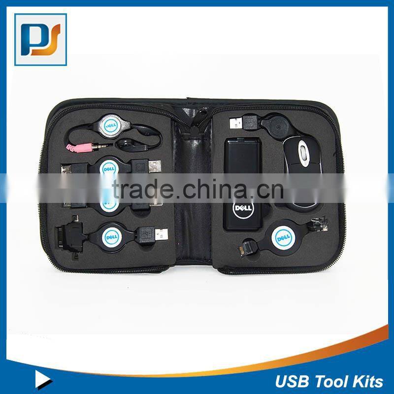 USB LAPTOP / PC accessory travel kit in zip case, Accessory IT Travel Kit, Laptop Accessory Compact Gift Set