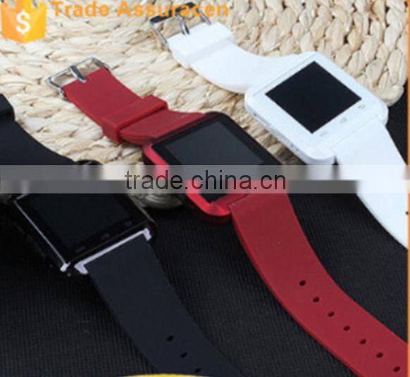 2016 Most fashionable multifunctional metal plating 1.48 inch MTK6260 U8 smart watch for mobile phone