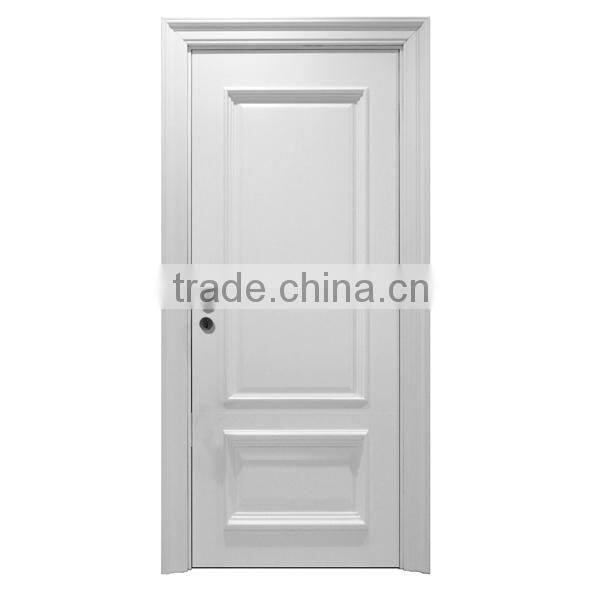 2014 New Oppein Simple Design White Natural Teak Wooden Door