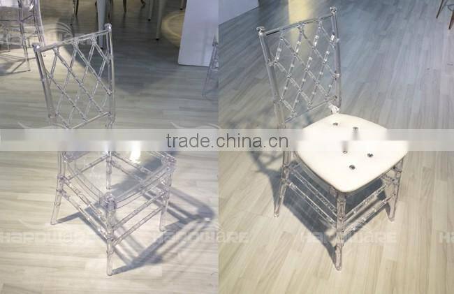 Ice Clear Banquet Resin Tiffany Chair for Weddings