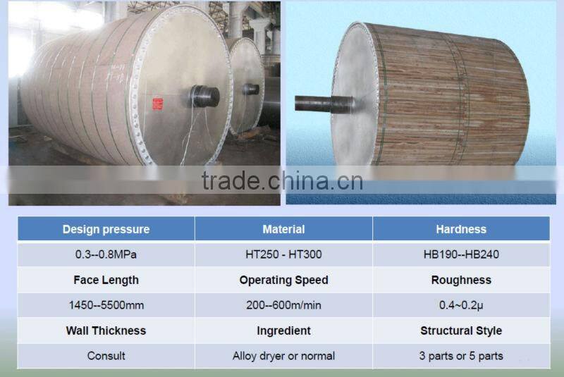 China manufacturer paper mill machinery , yankee dryer cylinder for paper industry