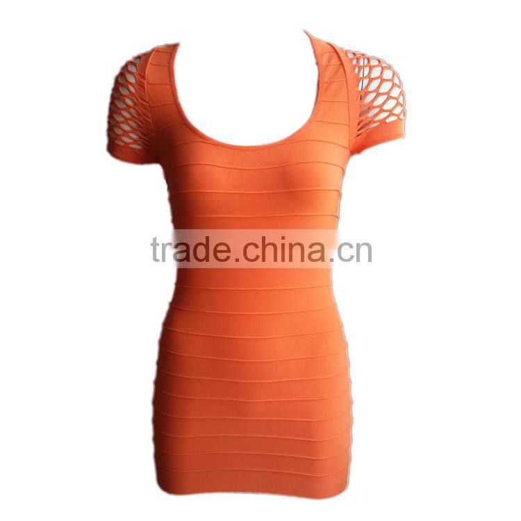 New Fashion Women Casual Dress With Mesh
