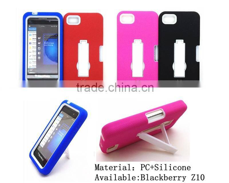 Robot design and kickstand hybrid case for Blackberry Z10