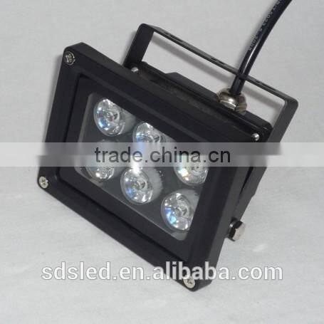 LED flood light 6W Yellow IP66 Black AC85-265V outdoor led flood lamp