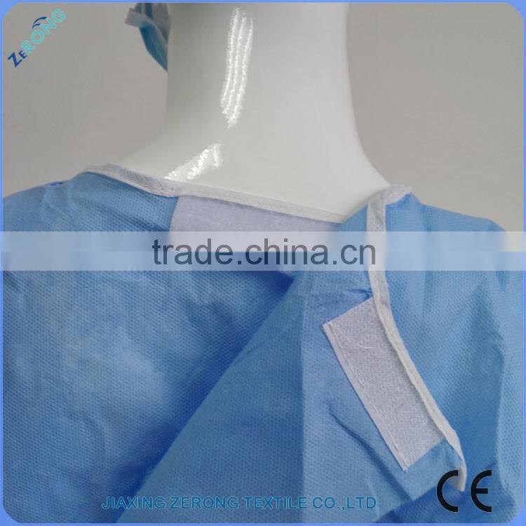 Alibaba hot sale high reinforced ETO sterilization surgical gown in SMMS nonwoven fabric