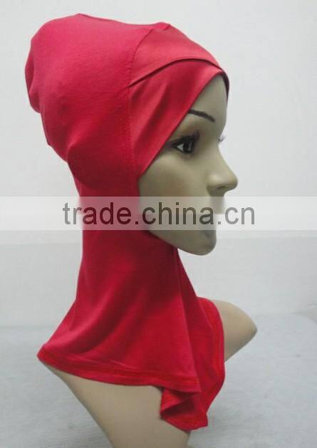 C047 new style both sides satin crossover ninja inner underscarf,full underscarf to cover neck