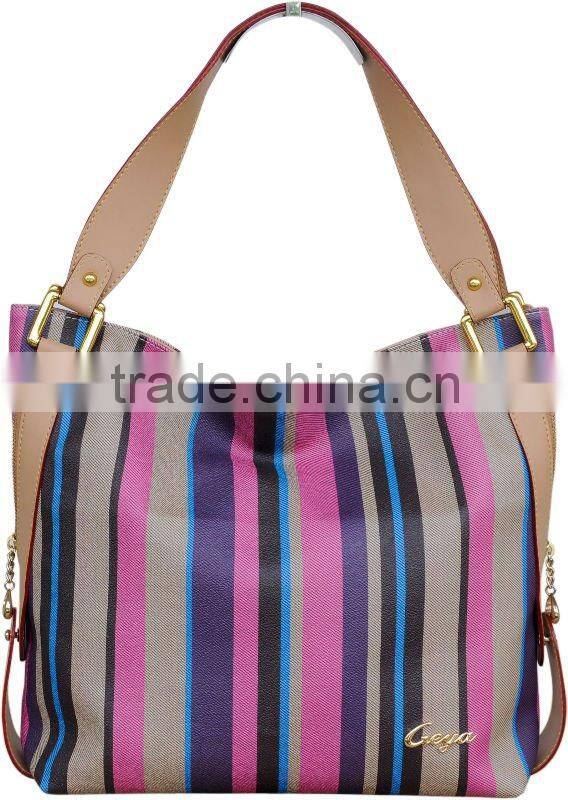 2012 the newest and fashion in colourful lady PVC handbags