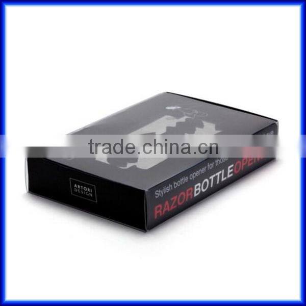 Funny Stainless Steel Metal Razor Blade Beer Bottle Opener/Metal razor blade bottle opener