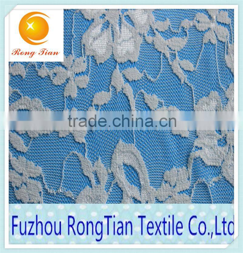 Fashional stetch mesh jacquard lace fabric for bridal dress