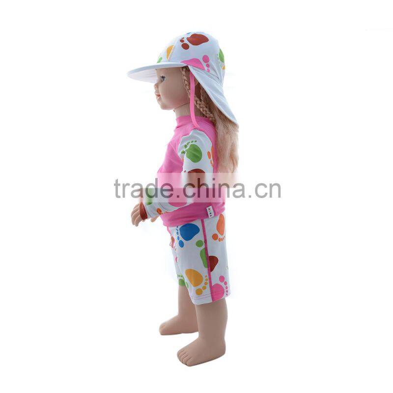 2015 Hot Sale Alva Girls Rash Guards for Kids UPF 50+ Baby Sun Protective Clothing