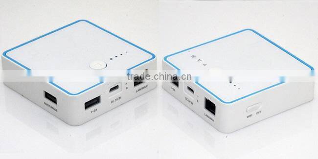 2015 fashion manual multi function 3g wifi router portable power bank