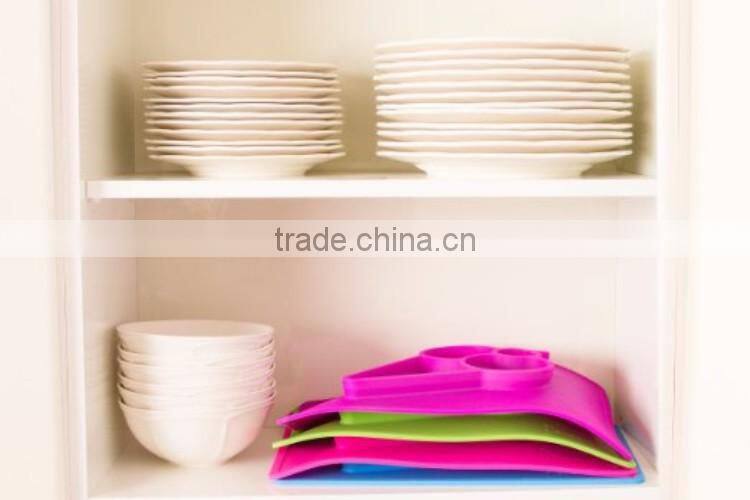BPA Free Wholesale Non-slip Silicone Placemat for Kids