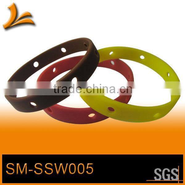 SM-SSW004 blue silicone sports wrist bands