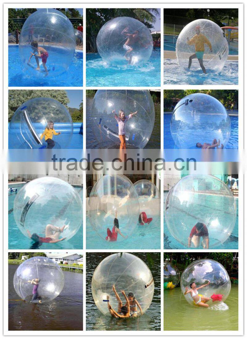 Guangzhou Top quality PVC/TPU Colorful inflatable jumbo water ball,inflatable water walking ball