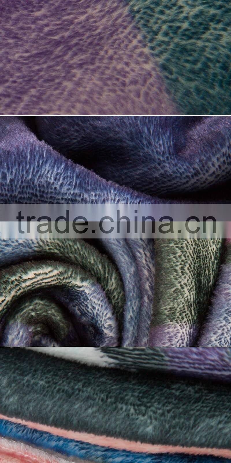 2016 fashion customize heat transfer printed flannel blanket