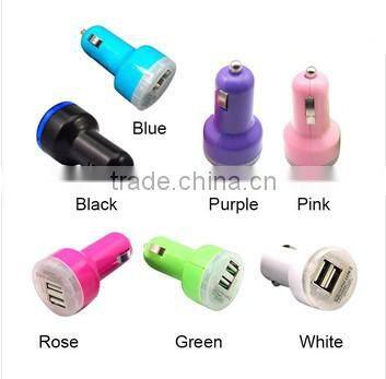 2015 new patented products mini dual usb car charger DC5V3.1A output charger for smartphone